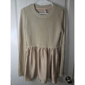 Xhilaration Satin Peplum Sweater Medium